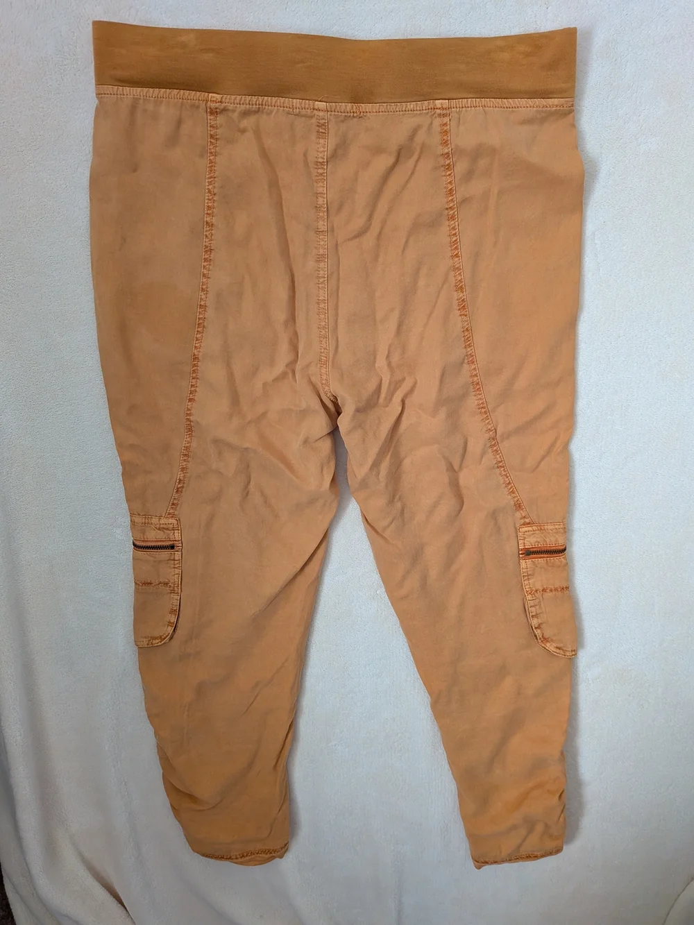 XCVI Wearables Nadia Cargo Pants Orange Women's Size Small Crop
